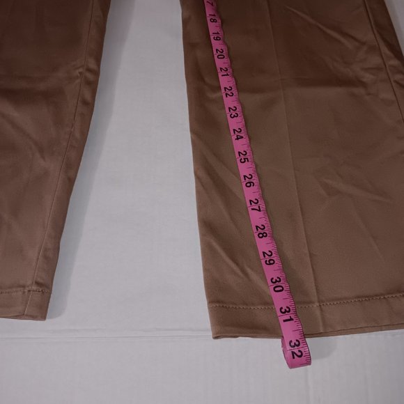 LEE REGULAR FIT STRAIGHT LEG MID RISE KHAKI PANTS COTTON BLEND WOMEN'S SIZE 18L - Picture 11 of 16